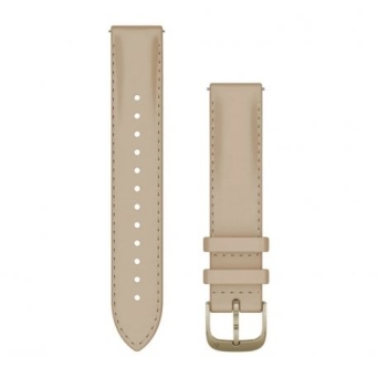 Garmin pasek QR 18mm skóra Light Sand [010-12932-60]