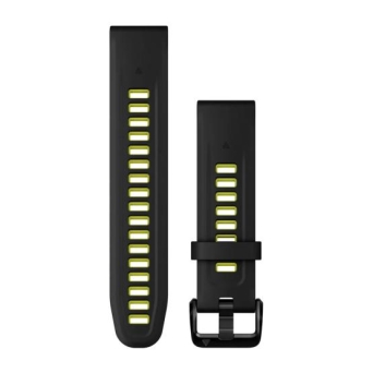 Garmin pasek QF 20mm czarny/limonkowy [010-13279-03]