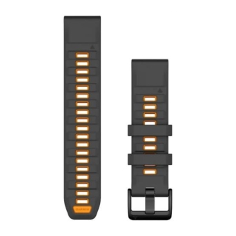 Garmin pasek QF 22mm grafitowo-pomarańczowy [010-13392-05]