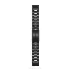 Bransoleta tytanowa z otworami quickfit 22 mm szara z powłoką DLC [010-12863-09]